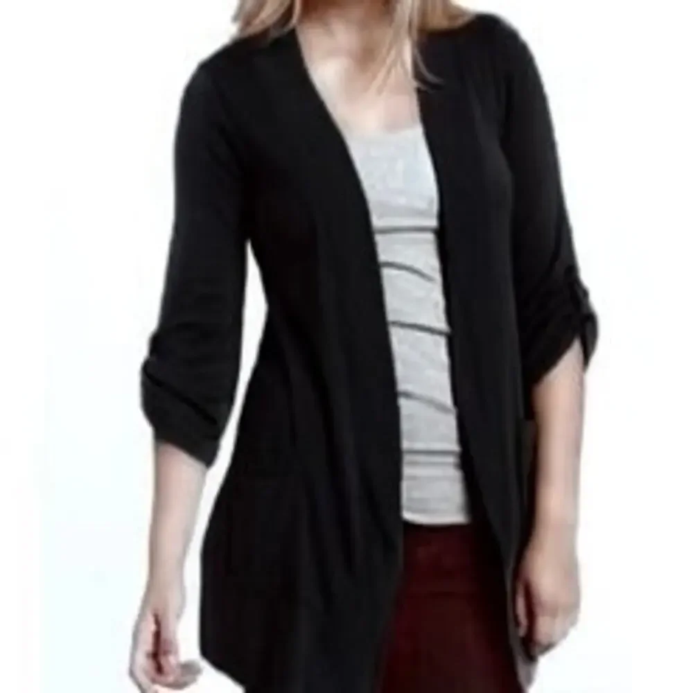 Splendid Open Front Roll Tab Sleeve Longline Cardigan size XS Pima Cotton Modal
